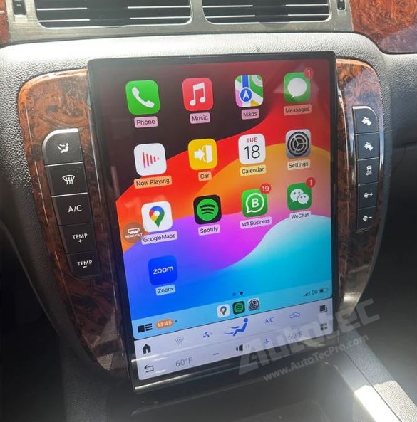 Chevrolet Tahoe / Suburban / Silverado / Avalanche / GMC Yukon / Sierra (2007 – 2014) 13.8″ IPS HD Touch-Screen Navigation & Infotainment System | Android 13 | GPS | BT | Wifi | CarPlay | Android Auto | 4G LTE