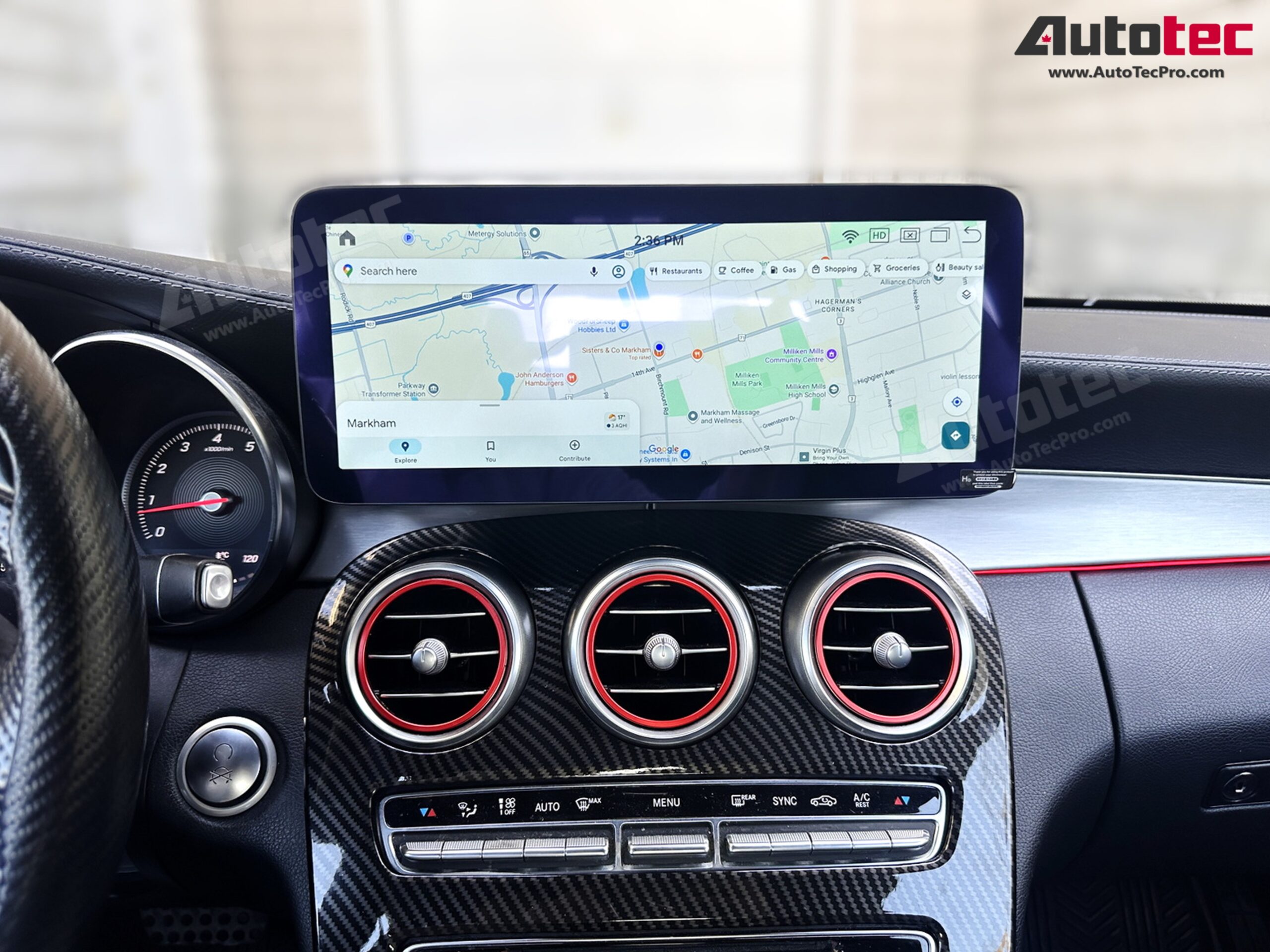 Mercedes-Benz C-Class (2015-2022 | W205) Direct-Fit 10.25″ / 12.3″ OEM-Fit HD IPS Touch-Screen Android Navigation & Infotainment System | Android 14 | GPS | BT | Wifi | 4G LTE | CarPlay