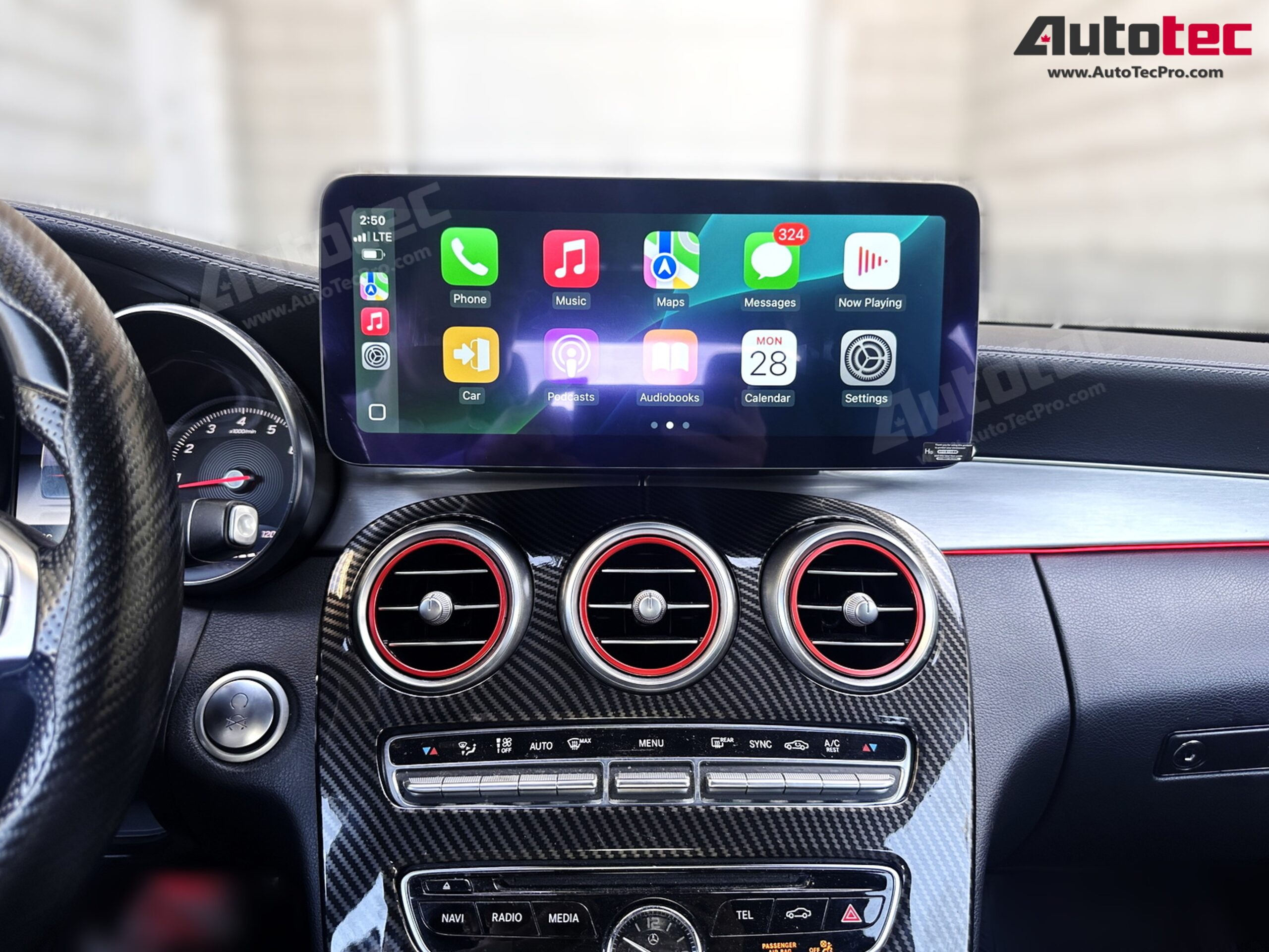 Mercedes-Benz C-Class (2015-2022 | W205) Direct-Fit 10.25″ / 12.3″ OEM-Fit HD IPS Touch-Screen Android Navigation & Infotainment System | Android 14 | GPS | BT | Wifi | 4G LTE | CarPlay