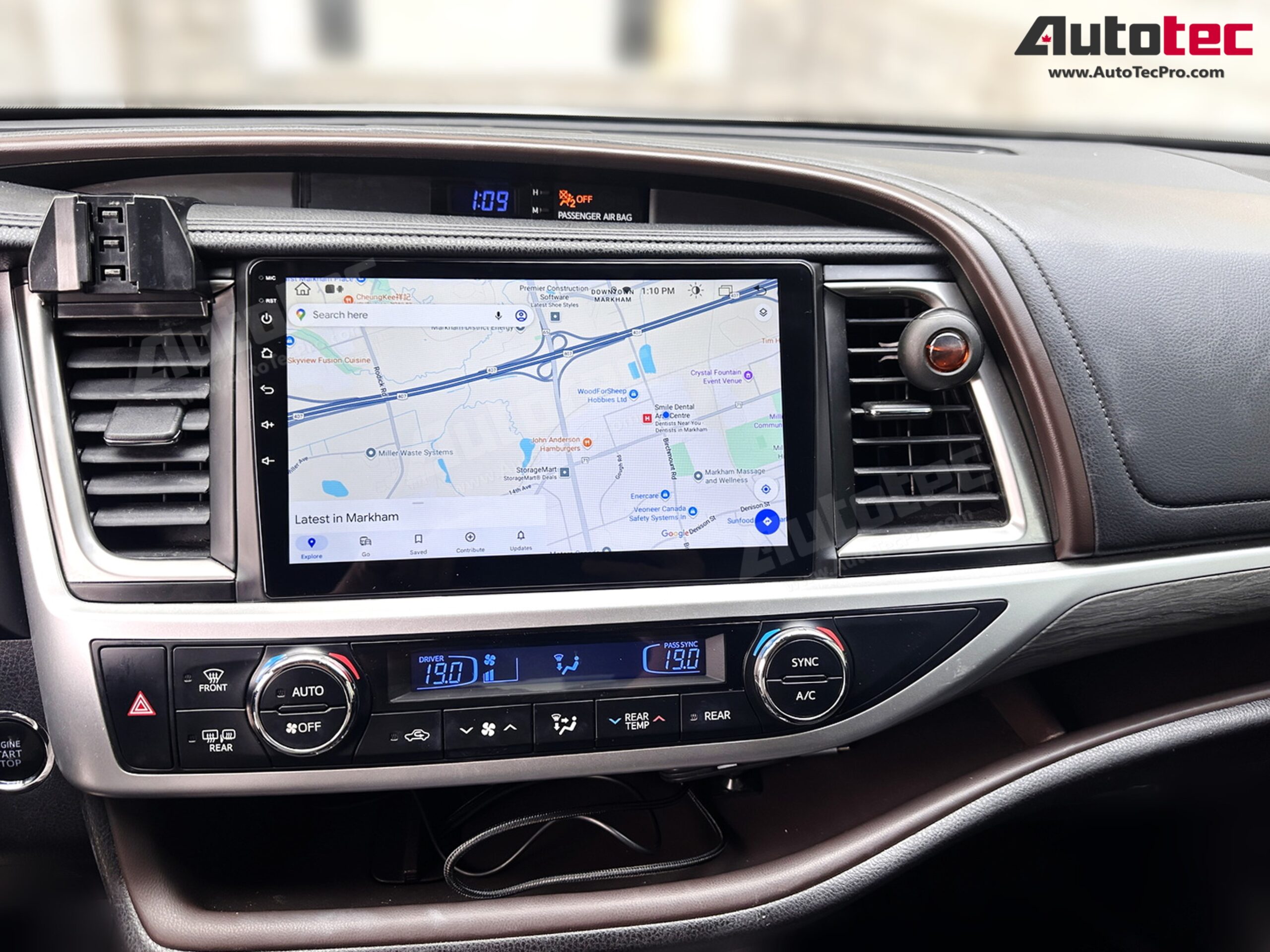 Toyota Highlander (2014 – 2019) 10.2″ HD Touch-Screen Android Navigation System | Android 13 | GPS | BT | WiFi | Camera | CarPlay