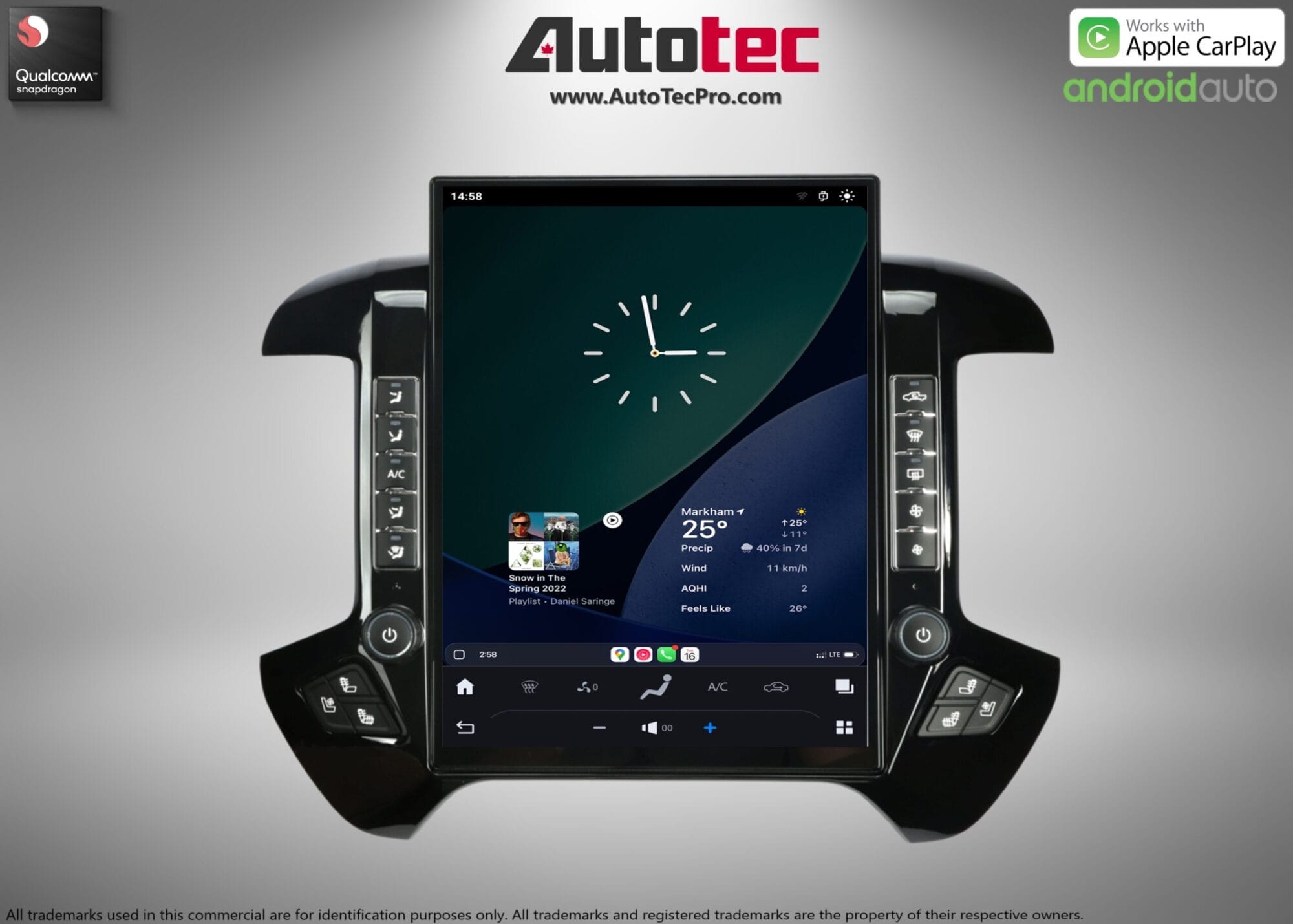 Chevrolet Silverado / GMC Sierra (2014 – 2019) 15.6″ IPS QHD 2K Touch-Screen Navigation & Infotainment System | Android 13 | GPS | BT | Wifi | CarPlay | Onstar | DSP | 4G LTE