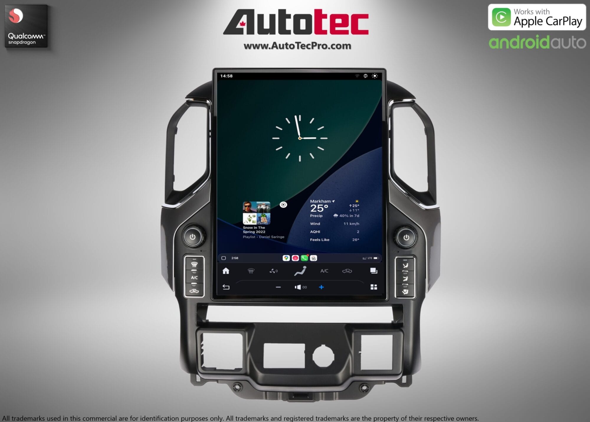 Chevrolet Silverado / GMC Sierra (2019 – 2026) 15.6″ IPS QHD 2K Touch-Screen Navigation & Infotainment System | Android 13 | GPS | BT | Wifi | CarPlay | Onstar | 4G LTE