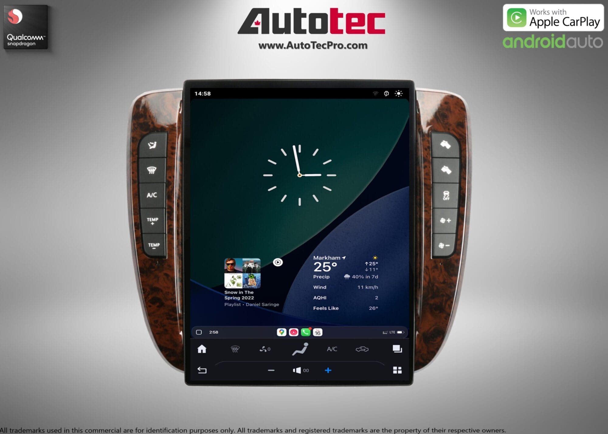 Chevrolet Tahoe / Suburban / Silverado / Avalanche / GMC Yukon / Sierra (2007 – 2014) 13.8″ IPS HD Touch-Screen Navigation & Infotainment System | Android 13 | GPS | BT | Wifi | CarPlay | Android Auto | 4G LTE