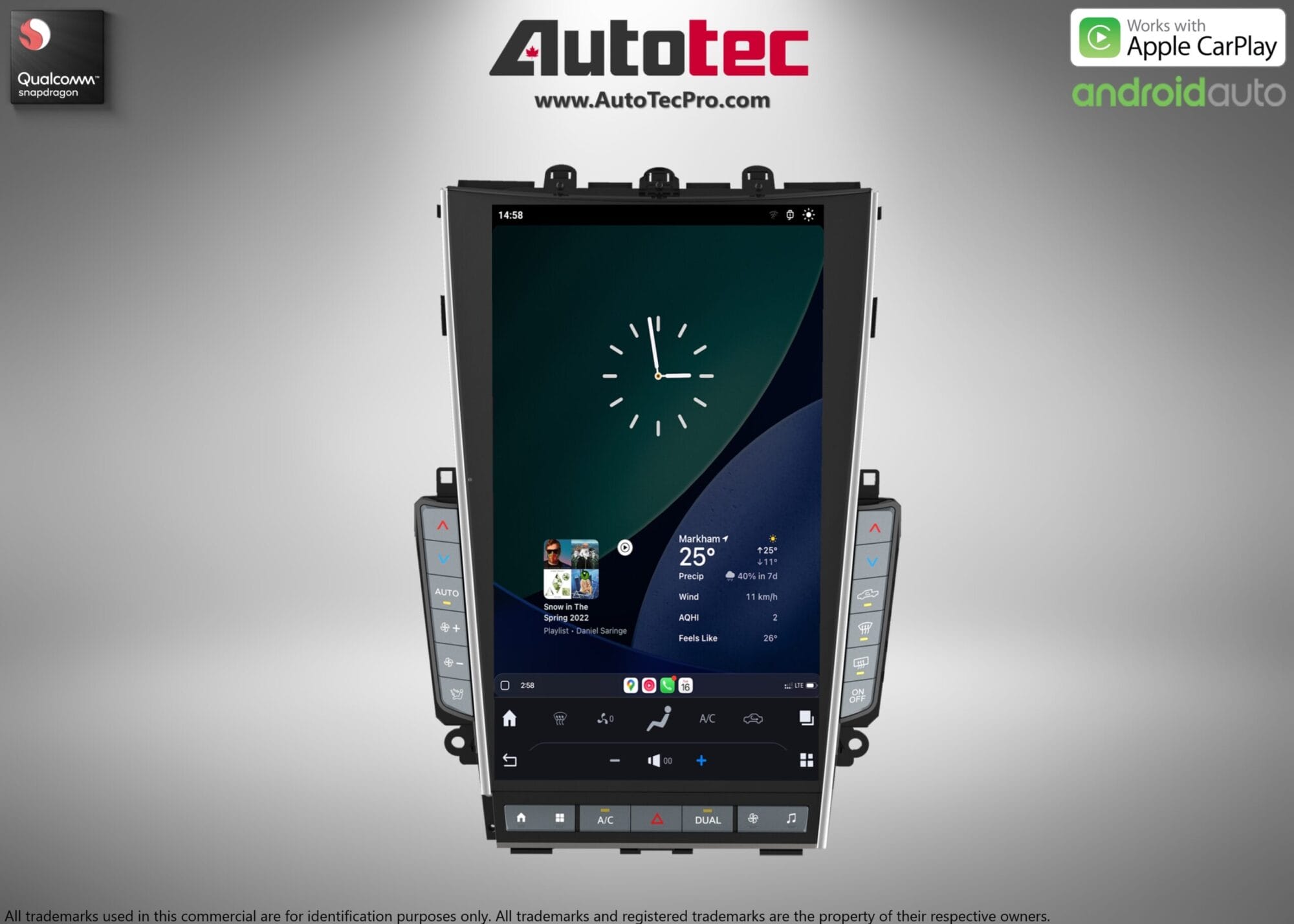 Infiniti Q50 / Q60 (2020 – 2023) 13.6″ (Mark 7) IPS HD 1080P Touch-Screen Navigation & Infotainment System | Android 13 | GPS | BT | Wifi | 4G LTE | CarPlay