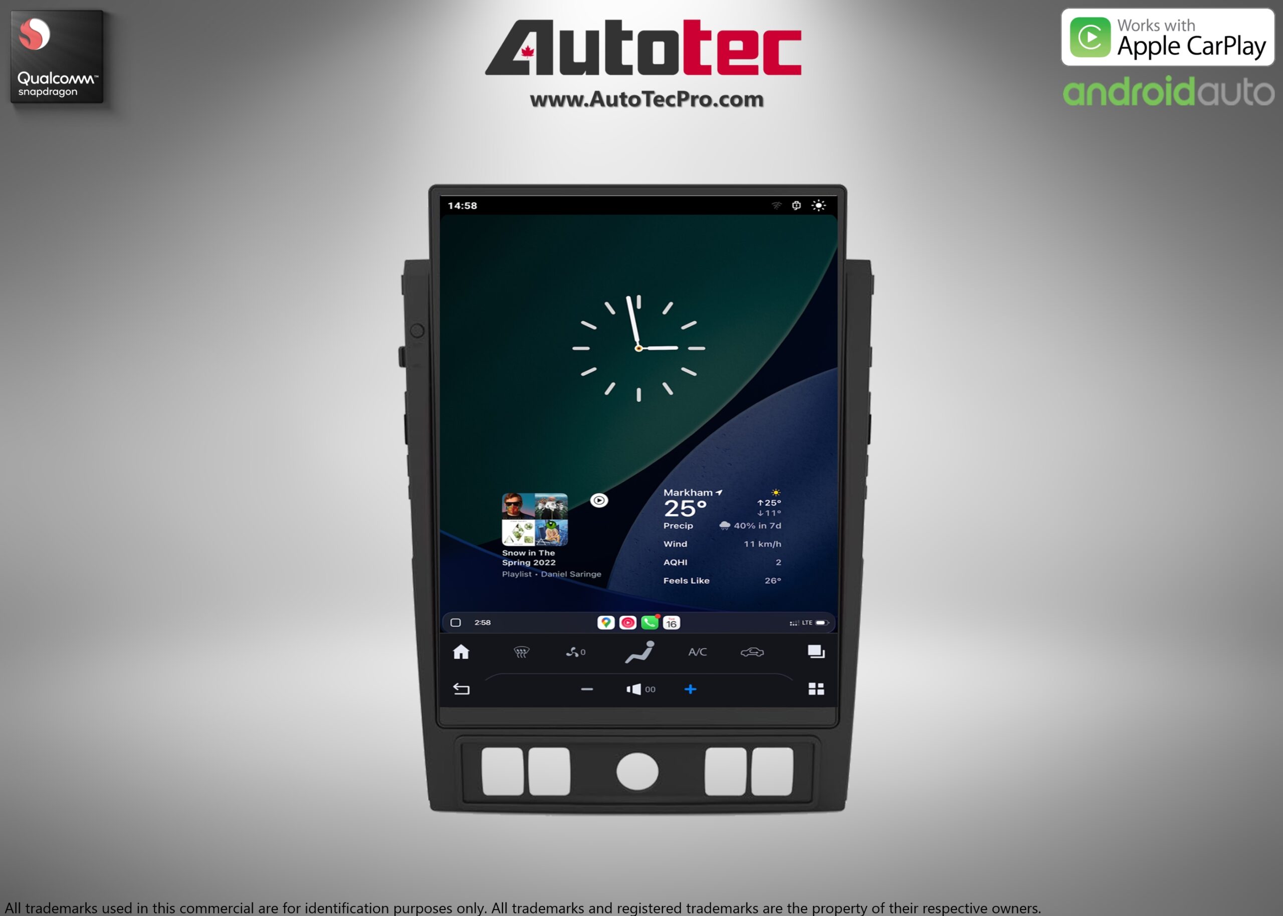 Nissan Titan (2020 – 2025) 15.6″ HD IPS Touch-Screen Navigation & Infotainment System | Android 13 | GPS | BT | Wifi | CarPlay | DSP | 4G LTE