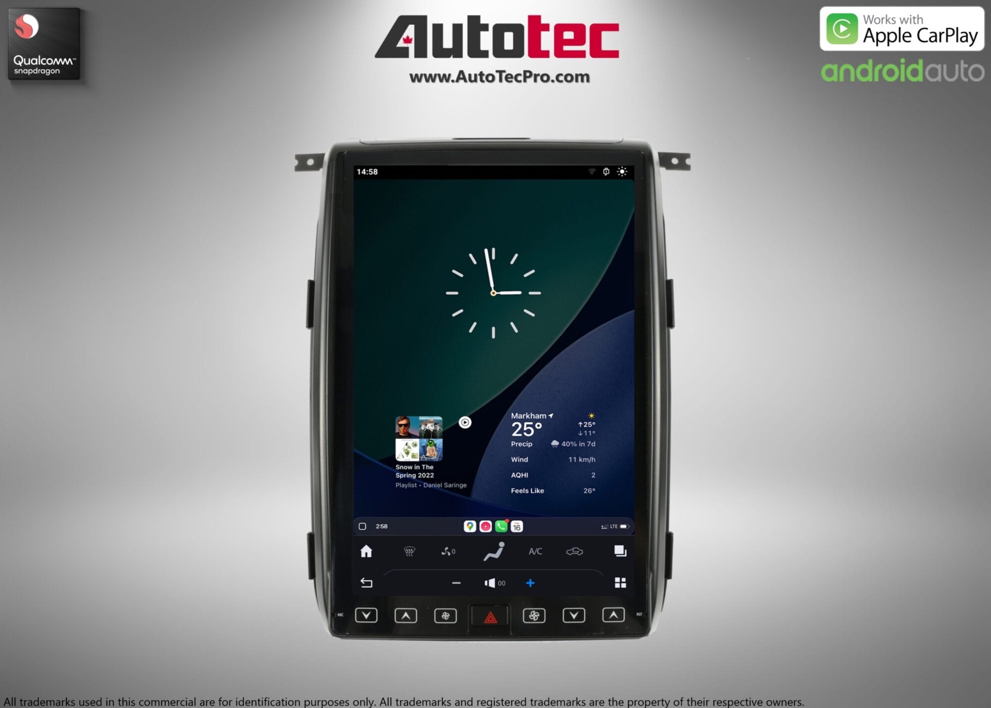 Ford F150 (2013 – 2014) 14.4″ IPS QHD 2K Touch-Screen Android Navigation System | Android 13 | GPS | BT | Wifi | CarPlay | SYNC | 4G LTE