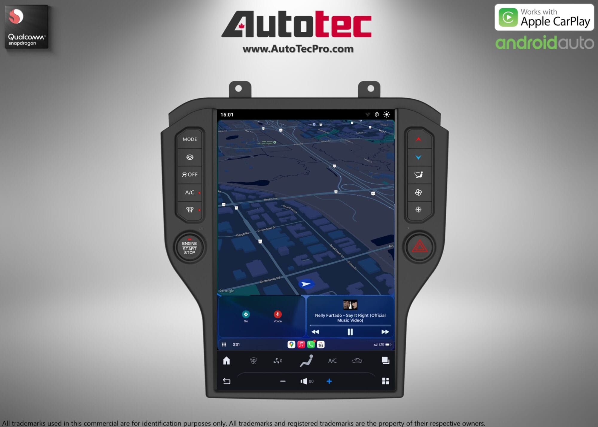 Ford Mustang (2015 – 2023) 14.4″ IPS QHD 2K Touch-Screen Android Navigation System | Android 13 | GPS | BT | Wifi | CarPlay | Android Auto | 4G LTE