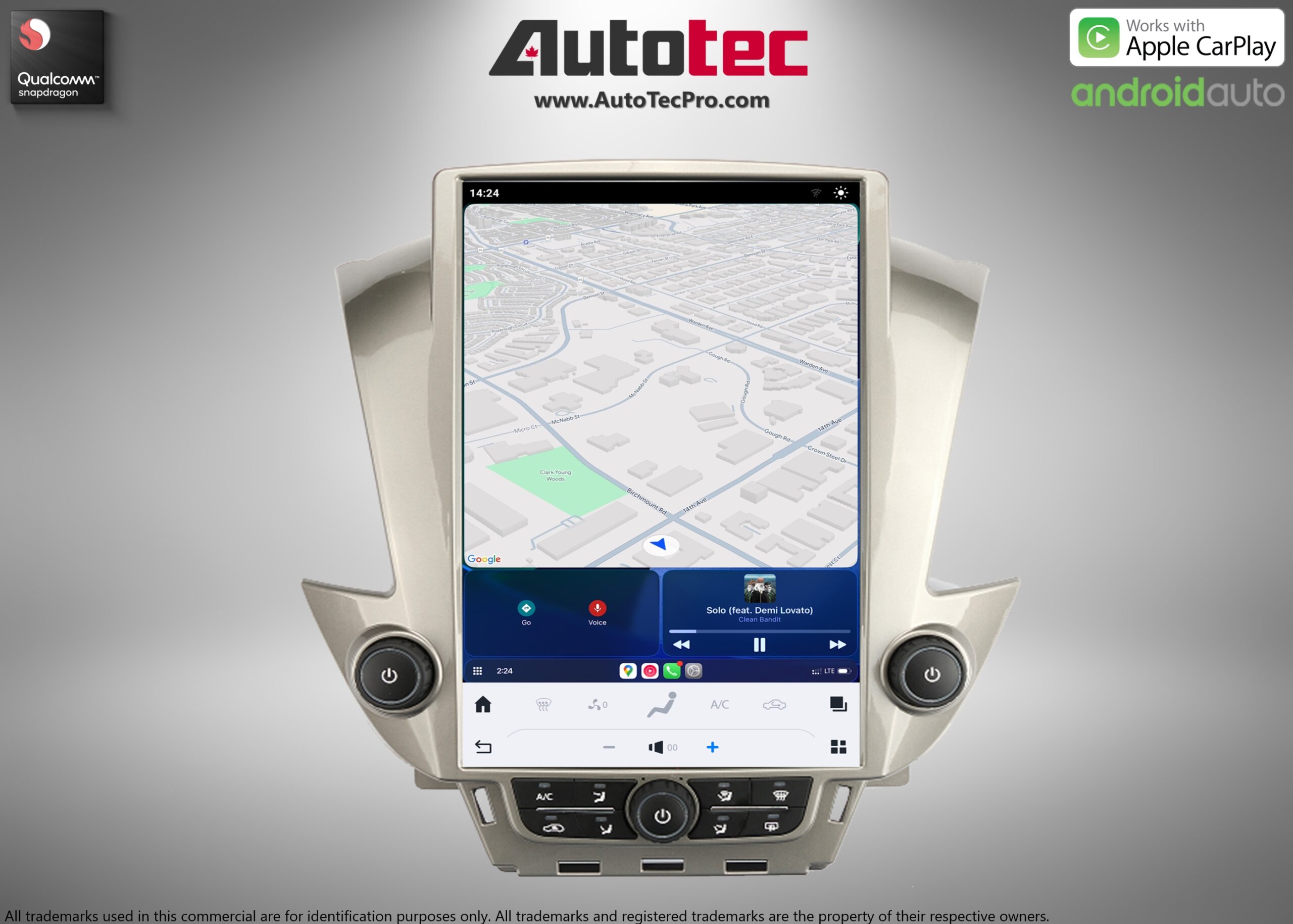 Chevrolet Tahoe / Suburban / GMC Yukon (2015 – 2020) 15.6″ IPS QHD 2K Touch-Screen Navigation & Infotainment System | Android 13 | GPS | BT | Wifi | CarPlay | Onstar | 4G LTE