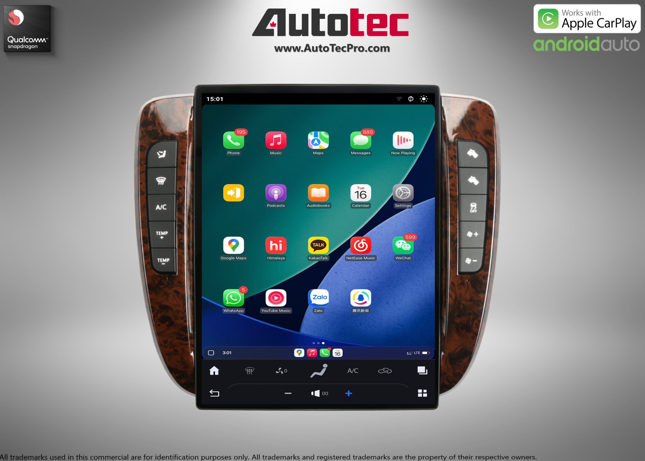 Chevrolet Tahoe / Suburban / Silverado / Avalanche / GMC Yukon / Sierra (2007 – 2014) 12.1″ / 13.8″ IPS HD Touch-Screen Navigation & Infotainment System | Android 13 | GPS | BT | Wifi | CarPlay | Android Auto | 4G LTE