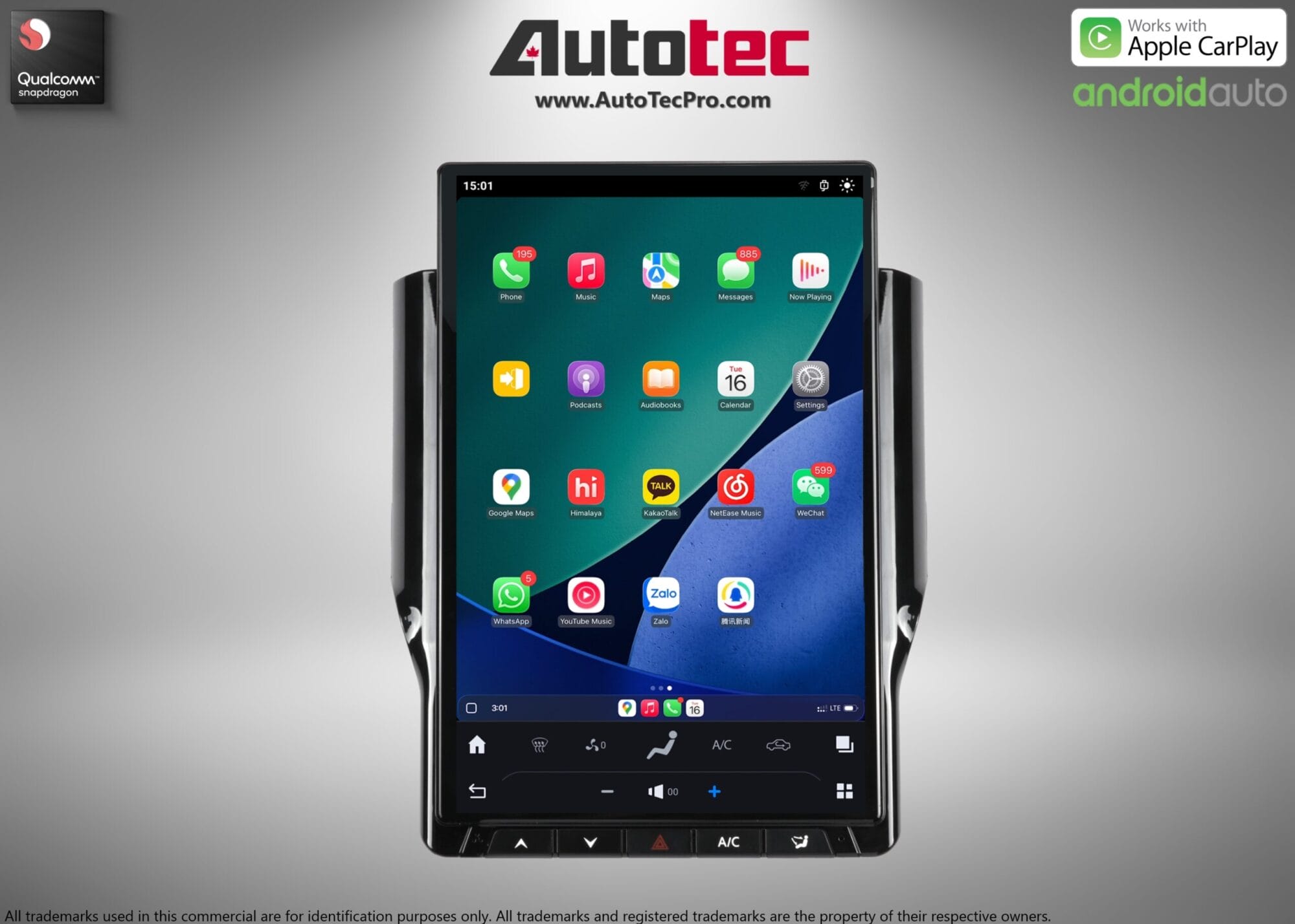 Dodge RAM (2019 – 2024) 14.4″ IPS QHD 2K Touch-Screen Android Navigation System | Android 13 | GPS | BT | Wifi | CarPlay | Android Auto | 4G LTE