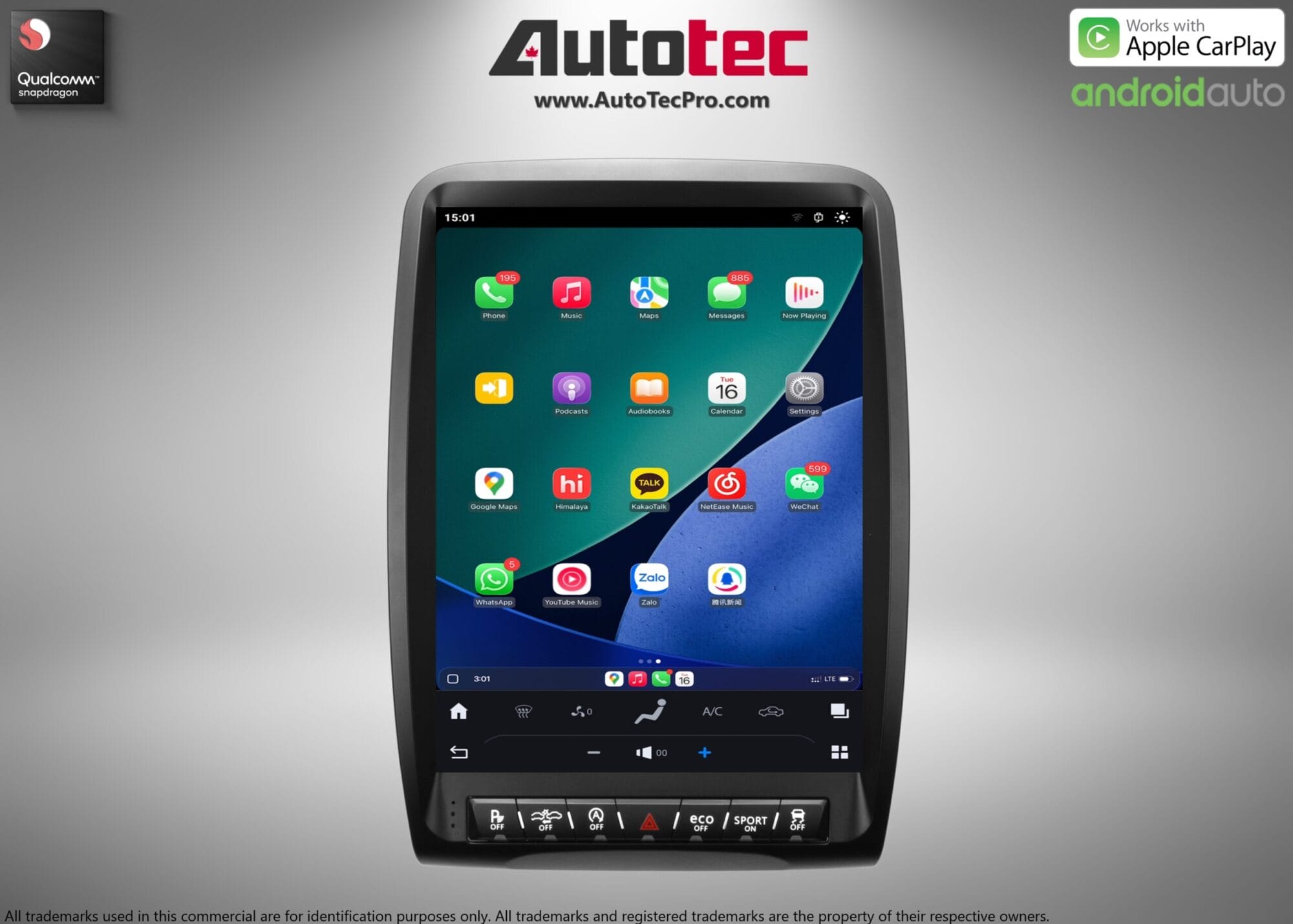 Dodge Durango (2014 – 2020) 13.8″ IPS HD Touch-Screen Android Navigation System | Android 13 | GPS | BT | Wifi | CarPlay | Android Auto | 4G LTE