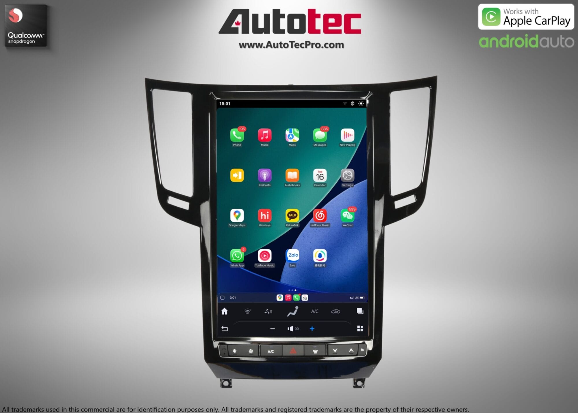 Infiniti FX25, FX35, FX37, FX45, FX50, QX70 14.4” HD IPS Touch-Screen Navigation & Infotainment System | Android 13 | GPS | BT | WiFi | Camera | CarPlay