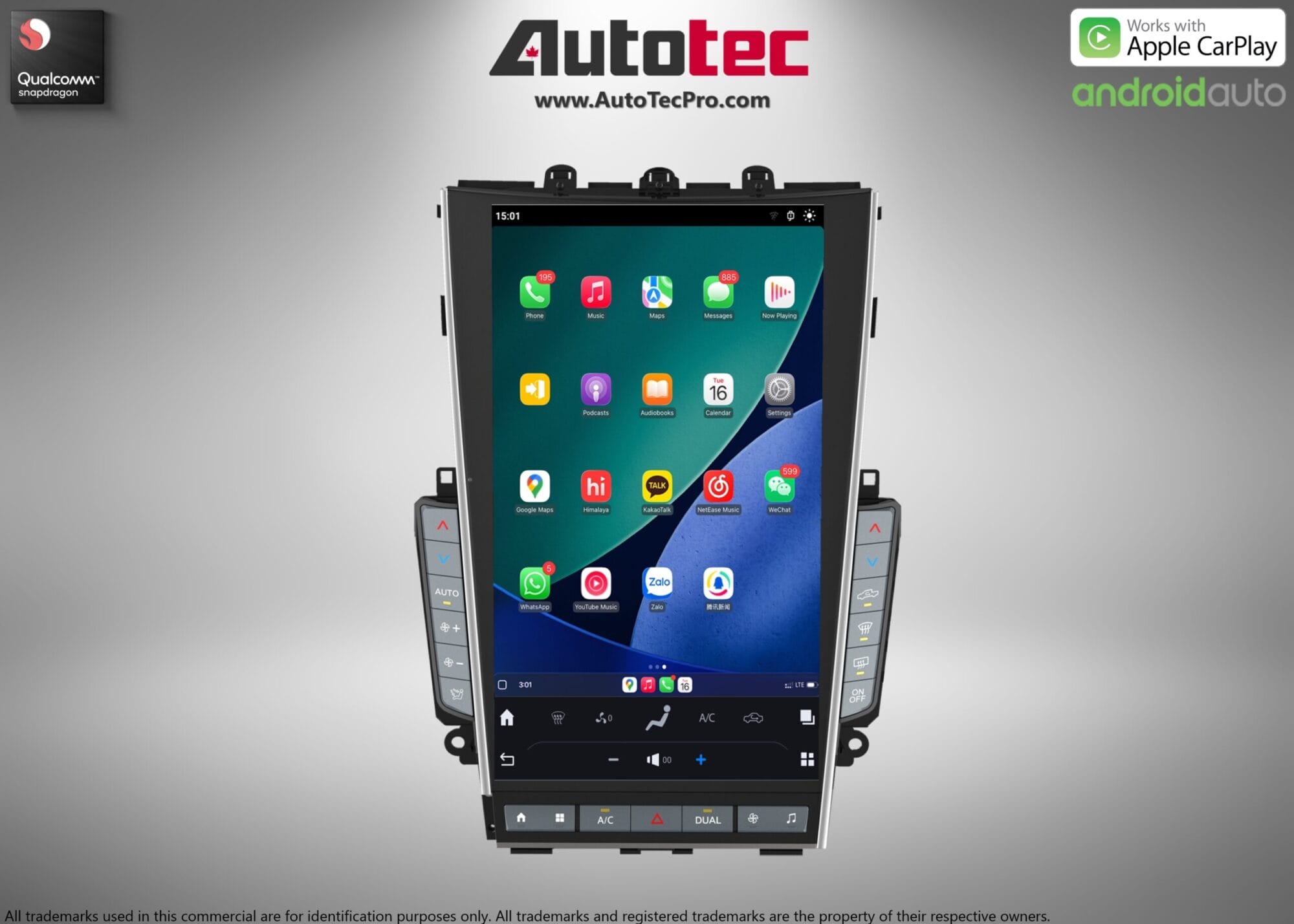 Infiniti Q50 / Q60 (2020 – 2023) 13.6″ (Mark 7) IPS HD 1080P Touch-Screen Navigation & Infotainment System | Android 13 | GPS | BT | Wifi | 4G LTE | CarPlay