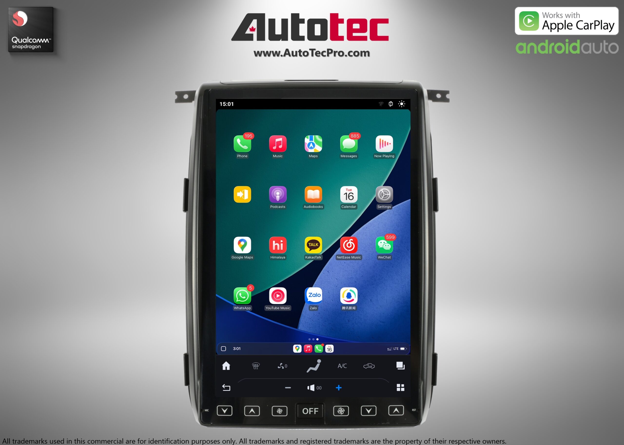 Ford F150 (2009 – 2014) 14.4″ IPS QHD 2K Touch-Screen Android Navigation System | Android 13 | GPS | BT | Wifi | CarPlay | Android Auto | 4G LTE