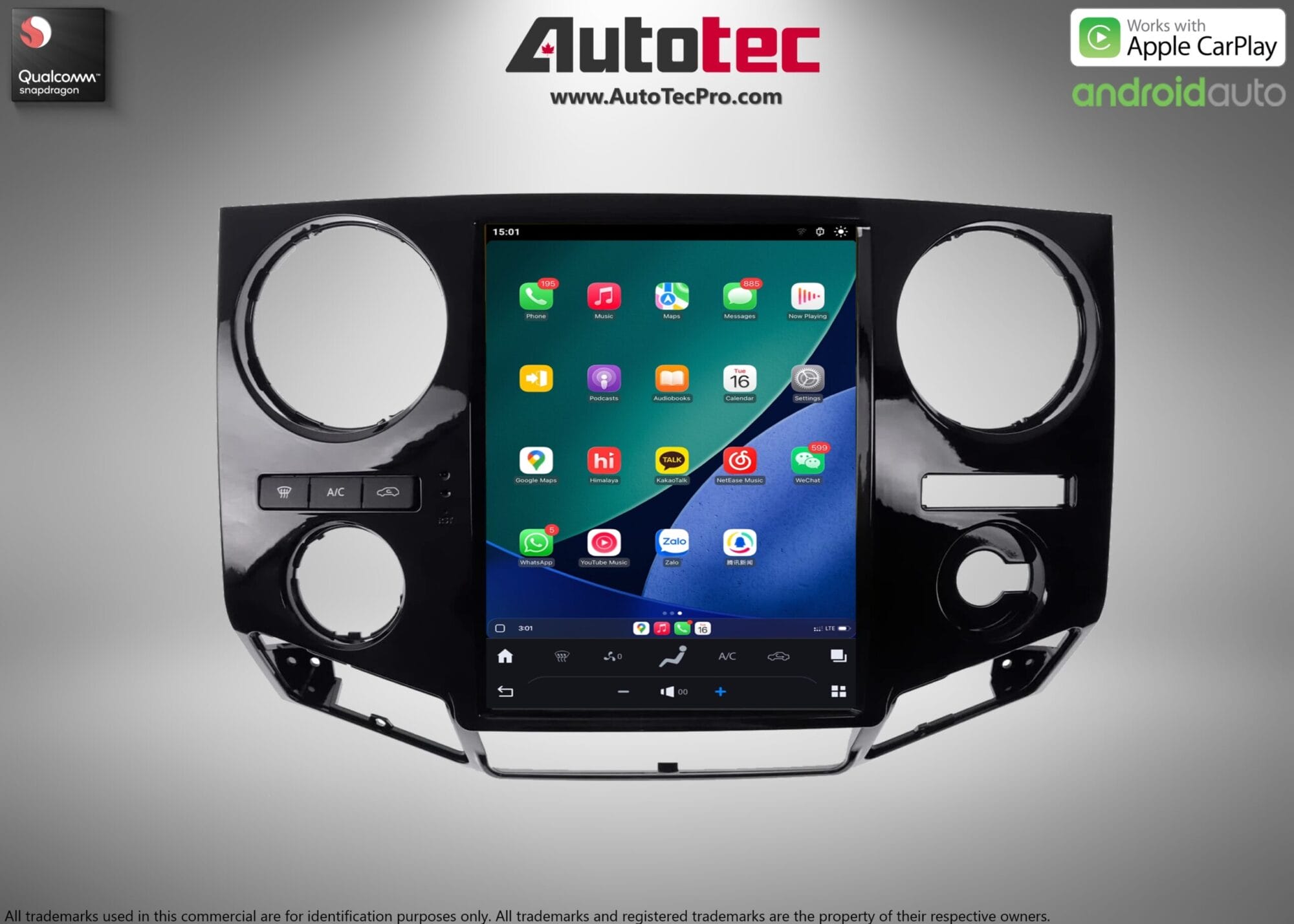 Ford F250 F350 (2009 – 2016) 12.1″ IPS HD Touch-Screen Navigation & Infotainment System | Android 13 | GPS | BT | Wifi | 4G LTE | CarPlay | Camera