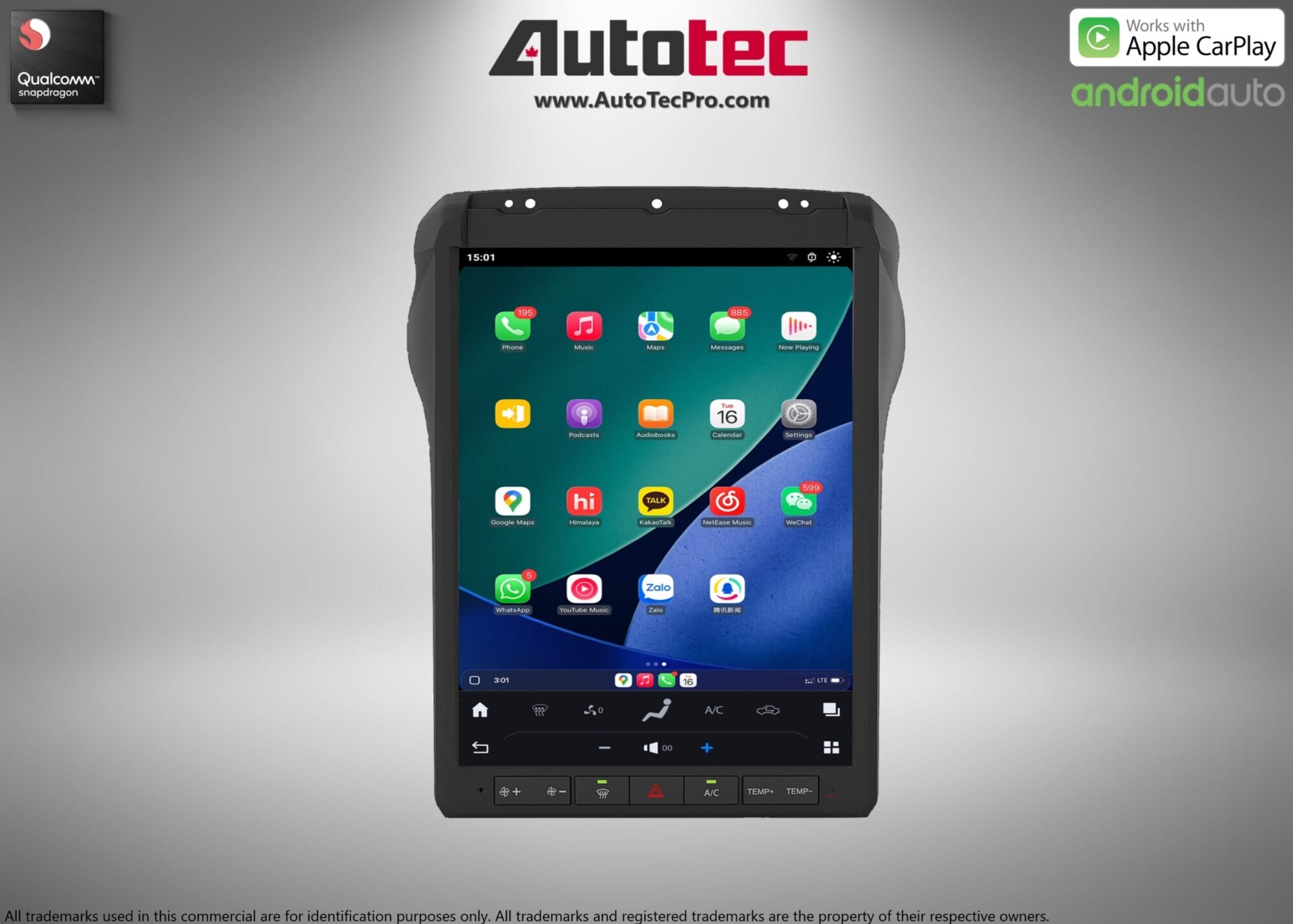 Ford F250 F350 F450 (2013 – 2016) 12.1″ IPS HD Touch-Screen Navigation & Infotainment System | Android 13 | GPS | BT | Wifi | 4G LTE | CarPlay | SYNC 2