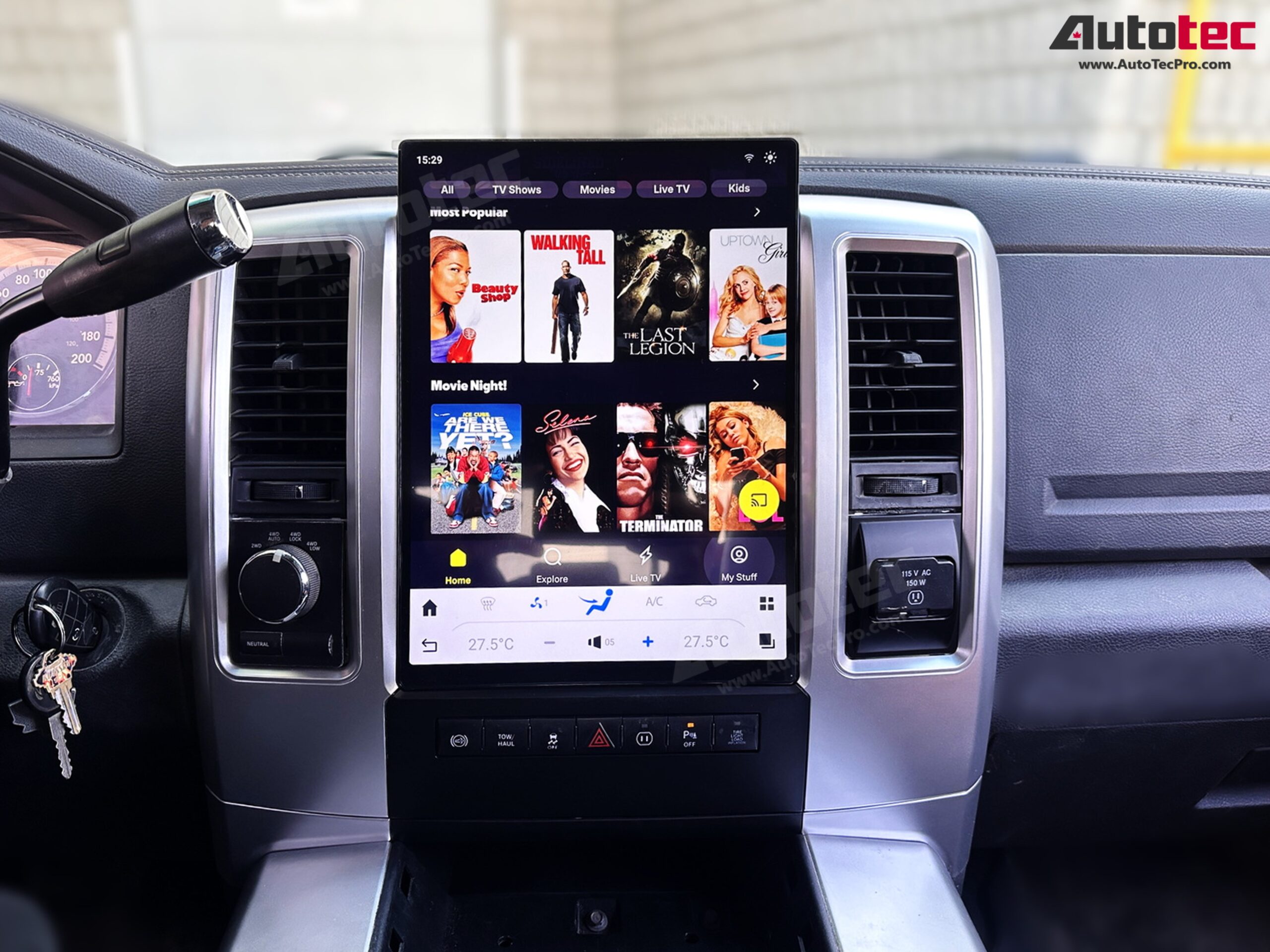 Dodge RAM (2009 – 2012) 13.8″ HD Tesla-Style Navigation & Infotainment System | Android 13 | GPS | BT | Wifi | CarPlay | Android Auto | 4G LTE