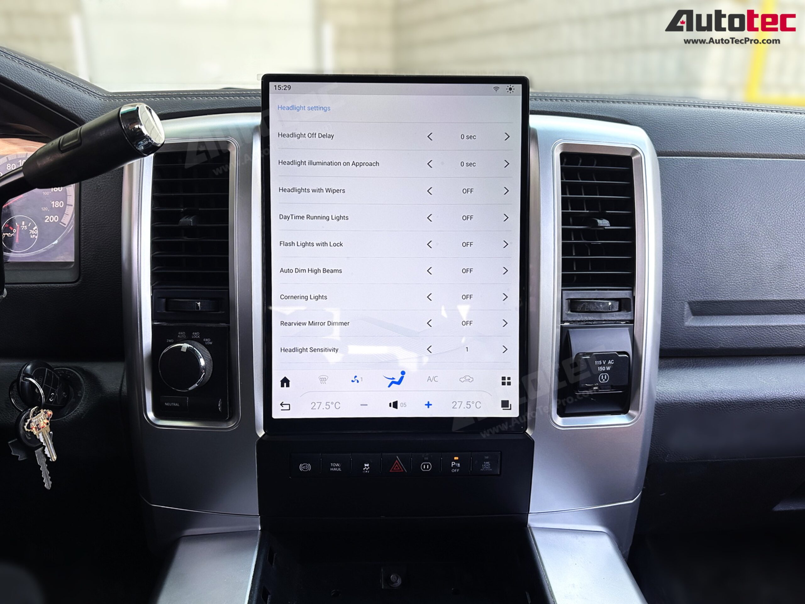 Dodge RAM (2009 – 2012) 13.8″ HD Tesla-Style Navigation & Infotainment System | Android 13 | GPS | BT | Wifi | CarPlay | Android Auto | 4G LTE