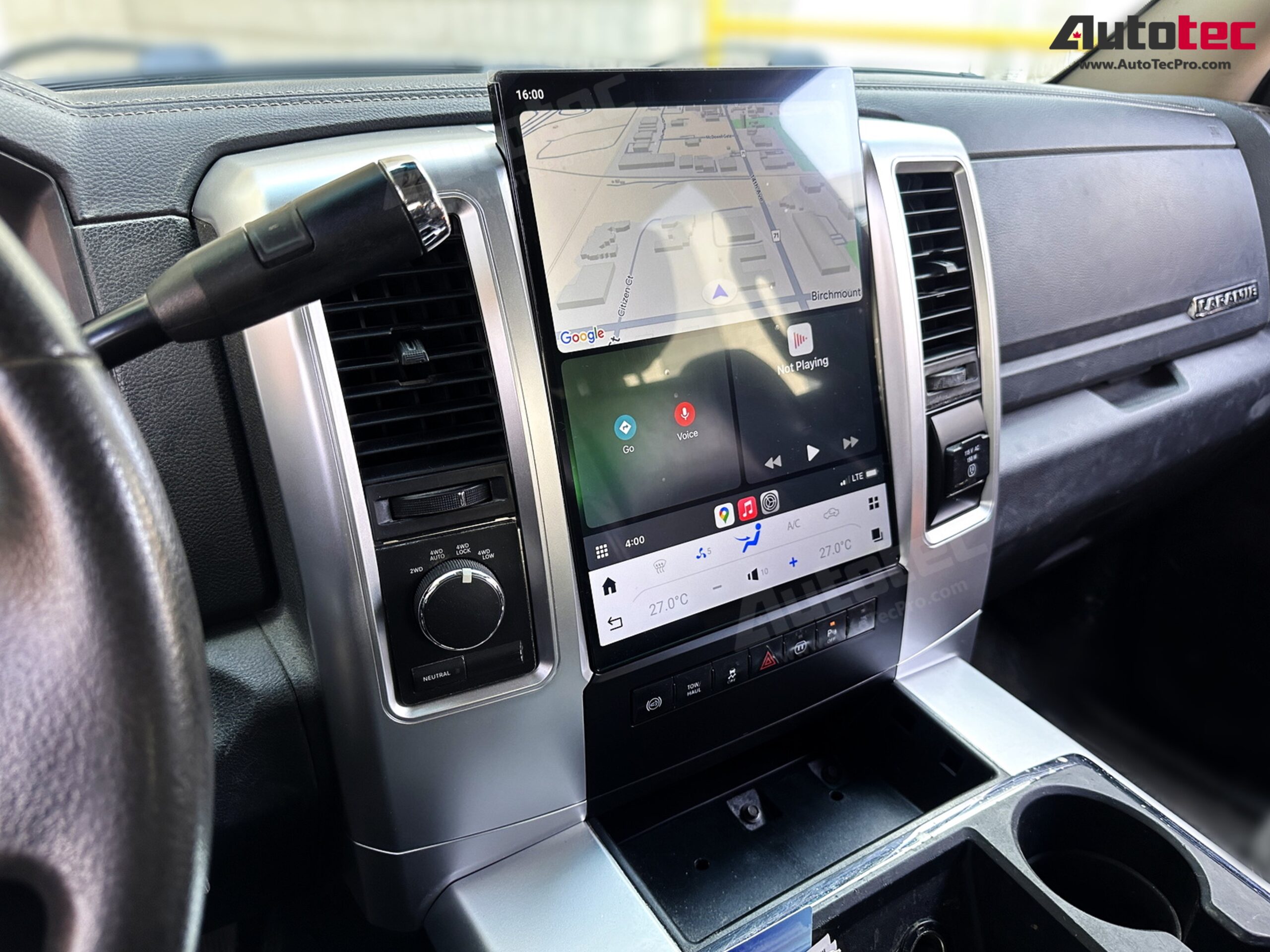 Dodge RAM (2009 – 2012) 13.8″ HD Tesla-Style Navigation & Infotainment System | Android 13 | GPS | BT | Wifi | CarPlay | Android Auto | 4G LTE