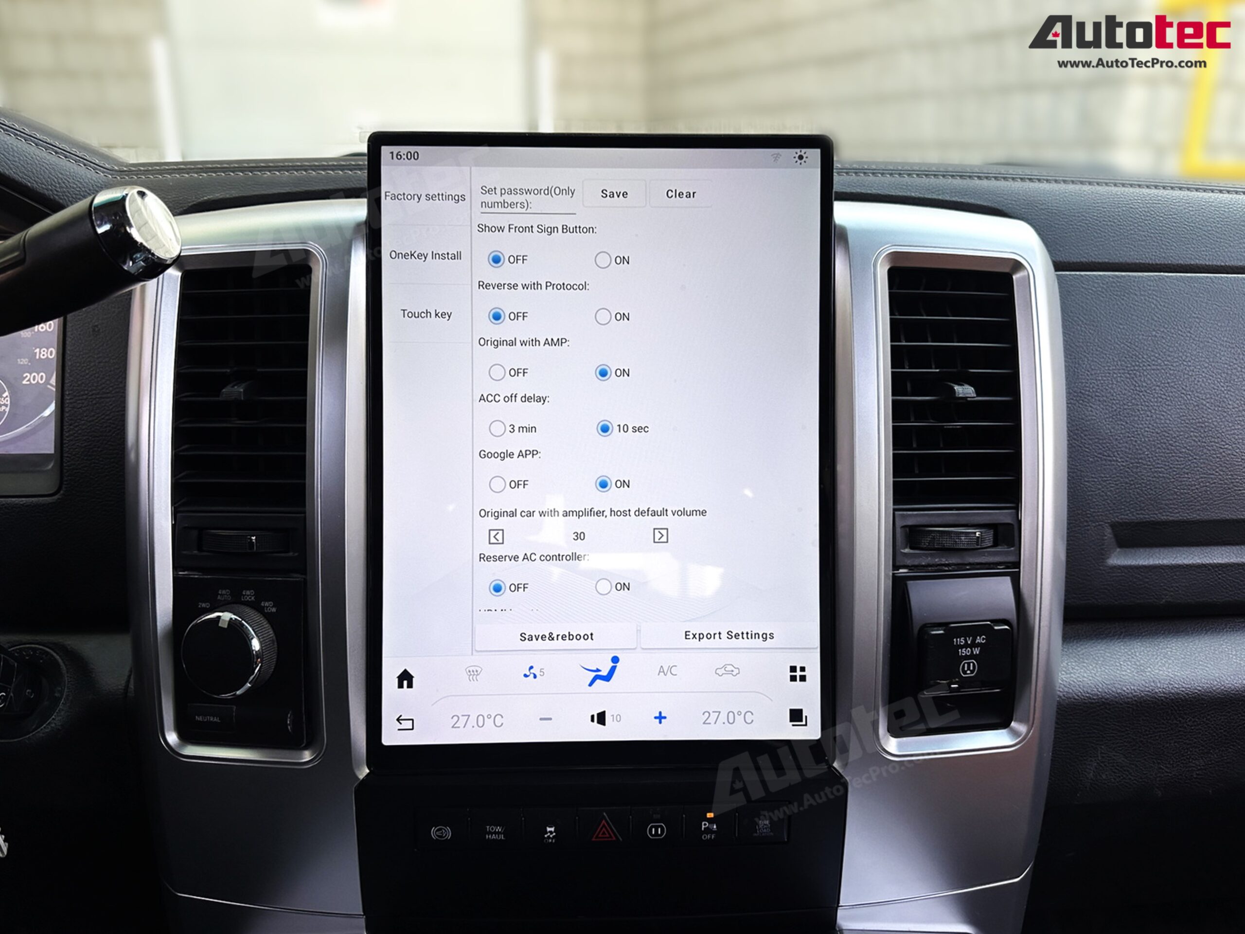 Dodge RAM (2009 – 2012) 13.8″ HD Tesla-Style Navigation & Infotainment System | Android 13 | GPS | BT | Wifi | CarPlay | Android Auto | 4G LTE