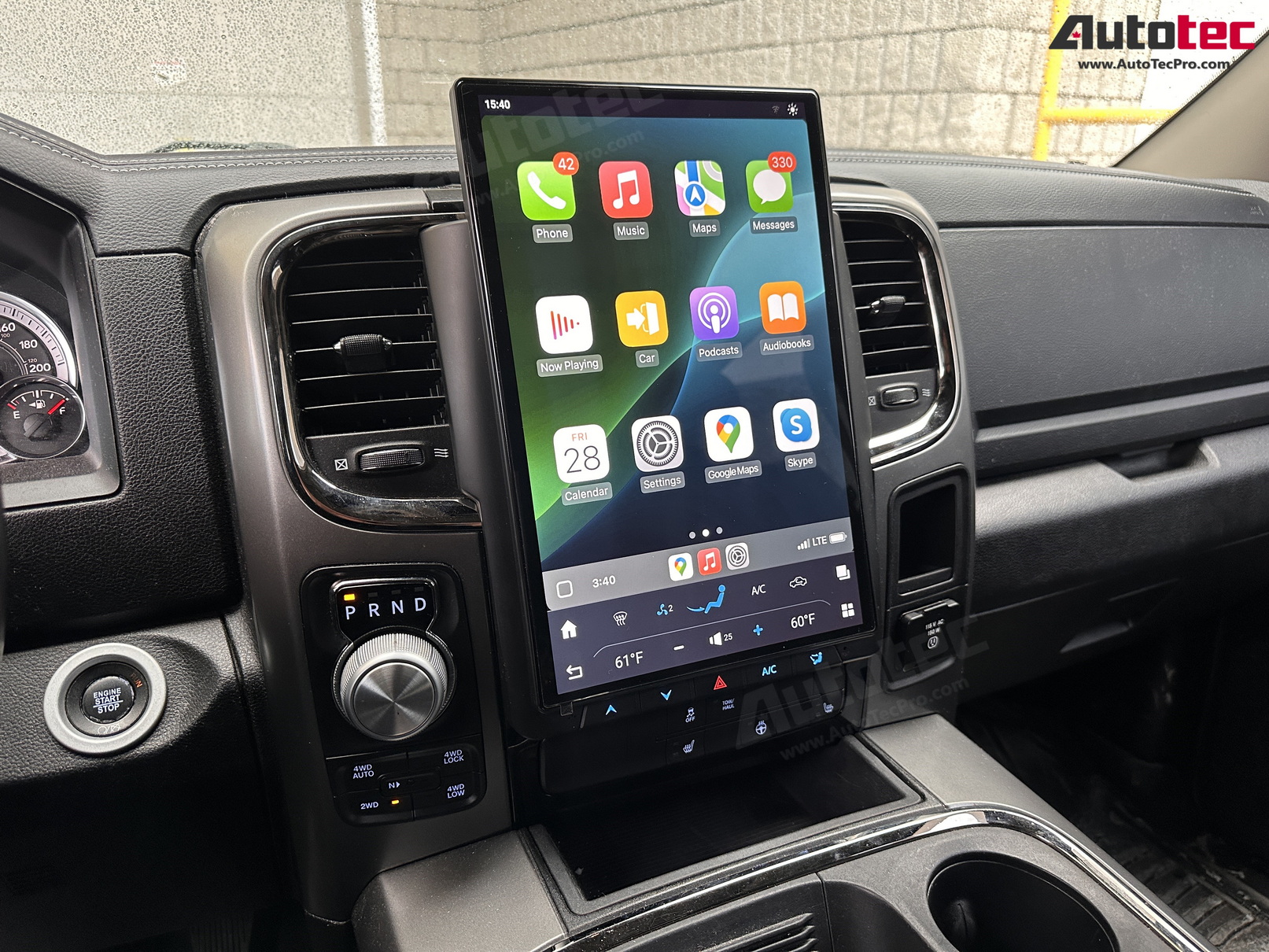 Dodge RAM (2013 – 2018) 14.4″ IPS QHD 2K Touch-Screen Android Navigation System | Android 13 | GPS | BT | Wifi | CarPlay | Android Auto | 4G LTE