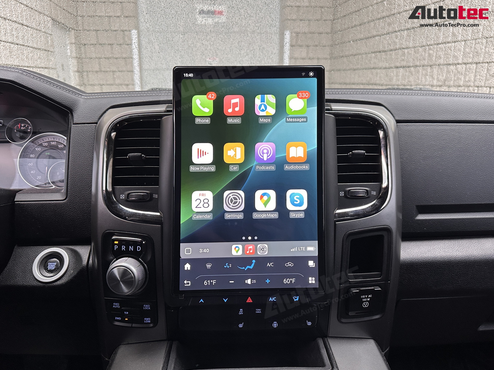 Dodge RAM (2013 – 2018) 14.4″ IPS QHD 2K Touch-Screen Android Navigation System | Android 13 | GPS | BT | Wifi | CarPlay | Android Auto | 4G LTE