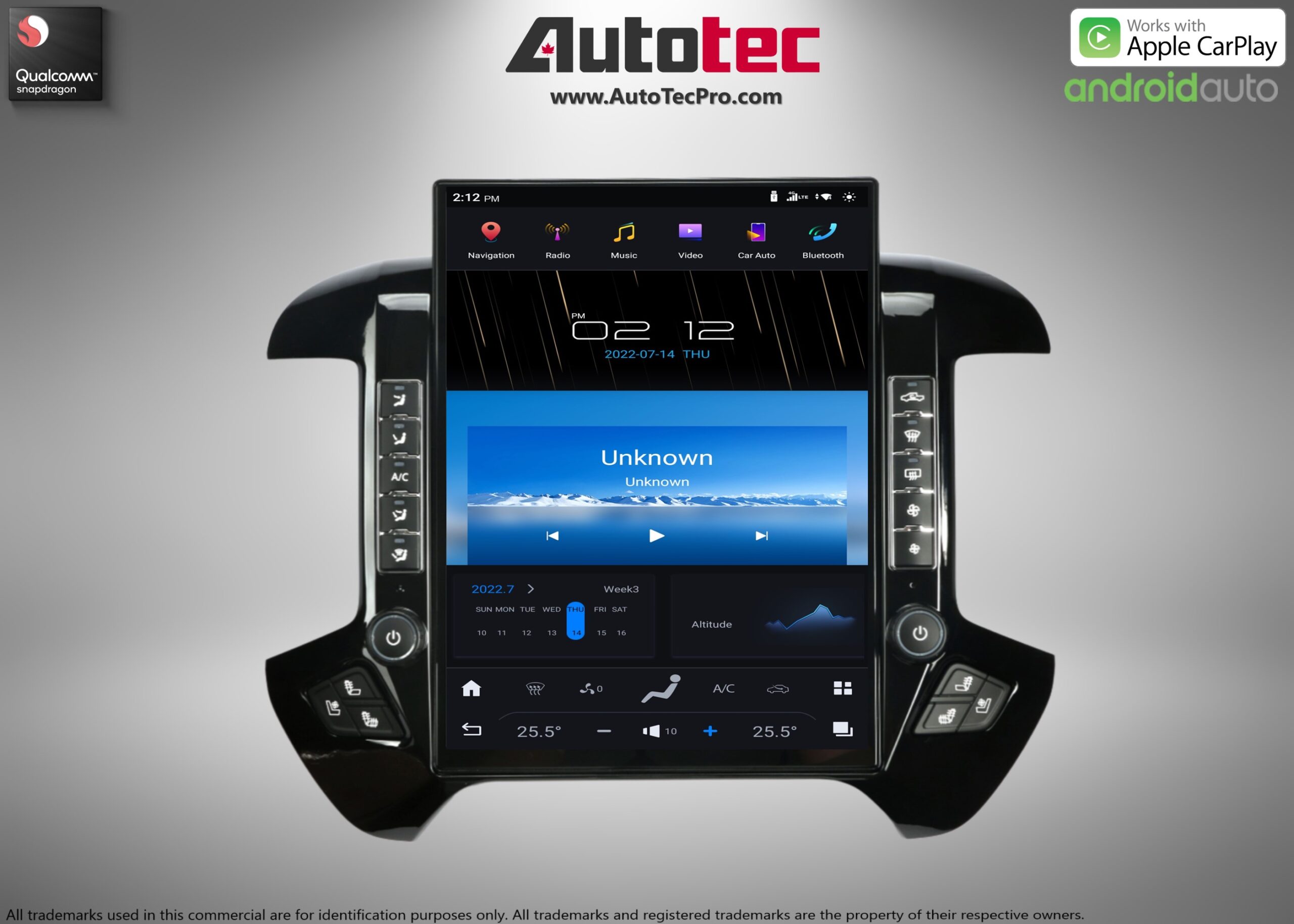 Chevrolet Silverado / GMC Sierra (2014 – 2019) 15.6″ IPS QHD 2K Touch-Screen Navigation & Infotainment System | Android 13 | GPS | BT | Wifi | CarPlay | Onstar | DSP | 4G LTE