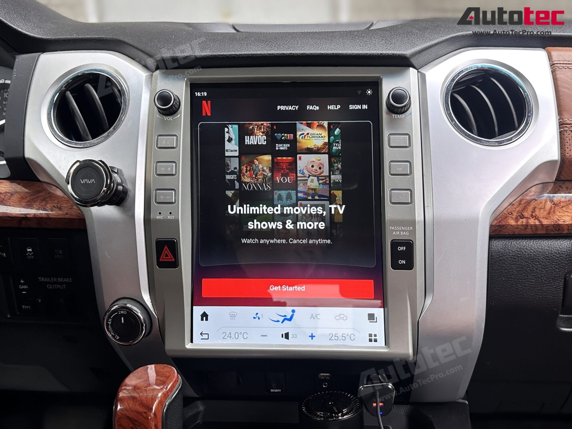 Toyota Tundra (2014 – 2021) 12.1″ HD Touch-Screen Android Navigation System | Android 13 | GPS | BT | WiFi | Camera | CarPlay