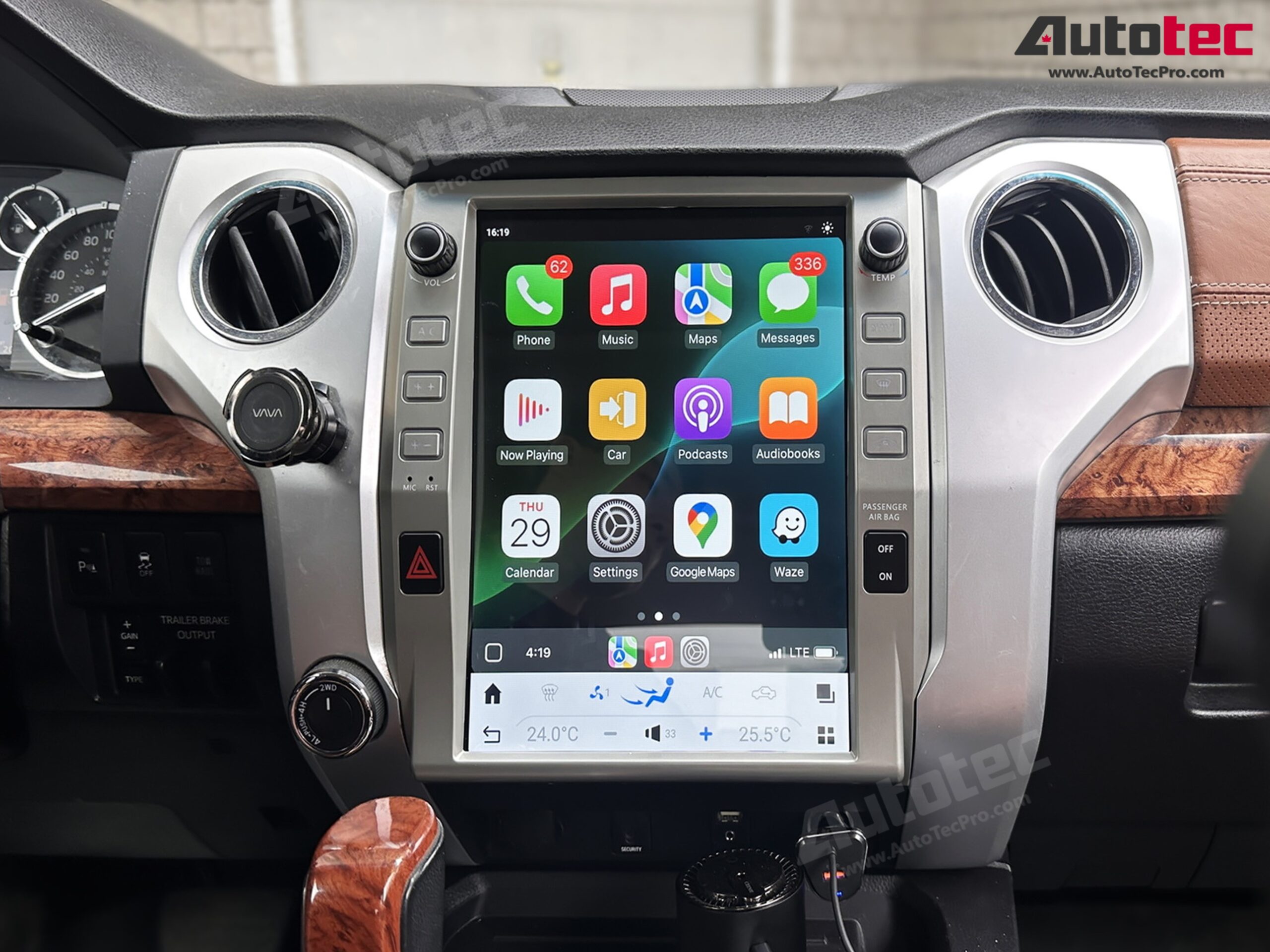 Toyota Tundra (2014 – 2020) 12.1″ HD Touch-Screen Android Navigation System | Android 13 | GPS | BT | WiFi | Camera | CarPlay