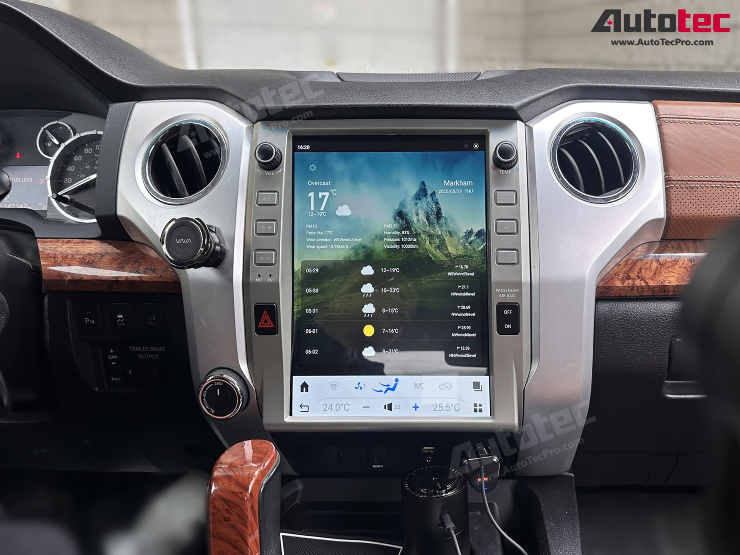 Toyota Tundra (2014 – 2020) 12.1″ HD Touch-Screen Android Navigation System | Android 13 | GPS | BT | WiFi | Camera | CarPlay