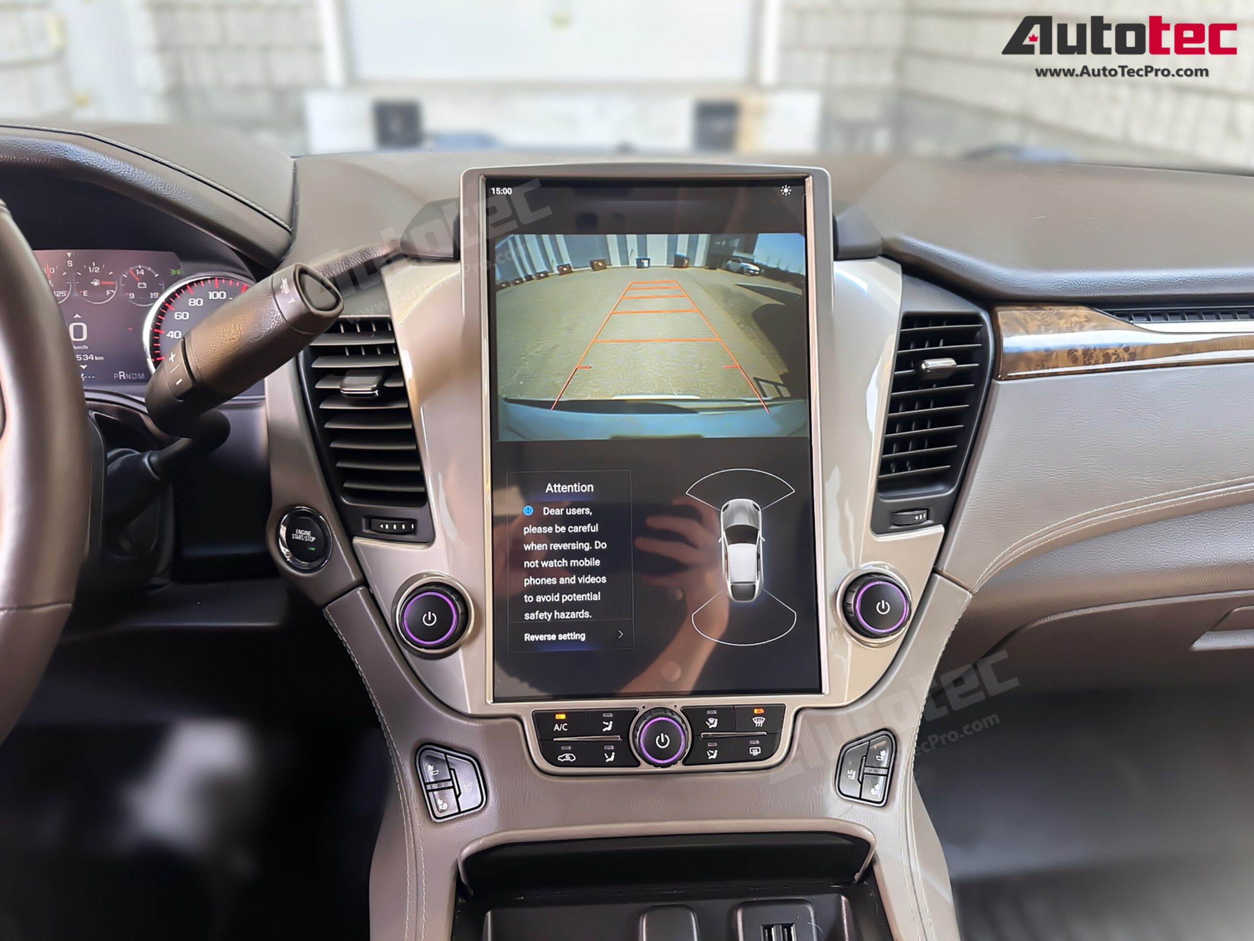 Chevrolet Tahoe / Suburban / GMC Yukon (2015 – 2020) 14.4″ IPS QHD 2K Touch-Screen Navigation & Infotainment System | Android 13 | GPS | BT | Wifi | CarPlay | Onstar | 4G LTE