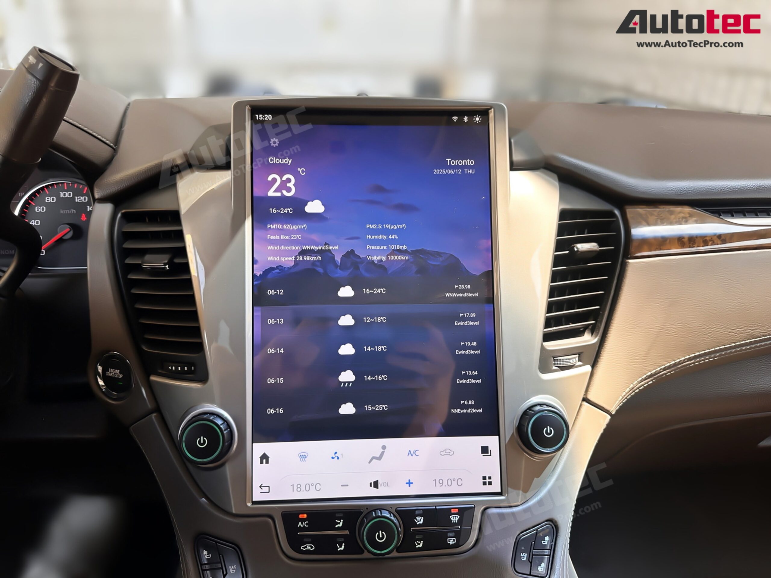 Chevrolet Tahoe / Suburban / GMC Yukon (2015 – 2020) 14.4″ IPS QHD 2K Touch-Screen Navigation & Infotainment System | Android 13 | GPS | BT | Wifi | CarPlay | Onstar | 4G LTE